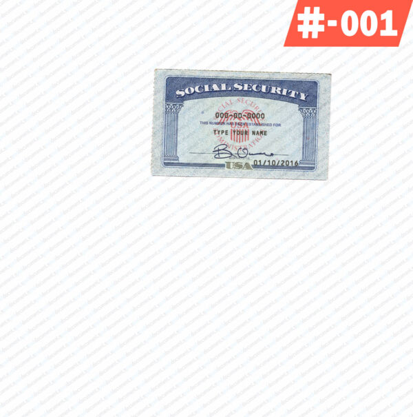 Blank SSN PSD Template Download
