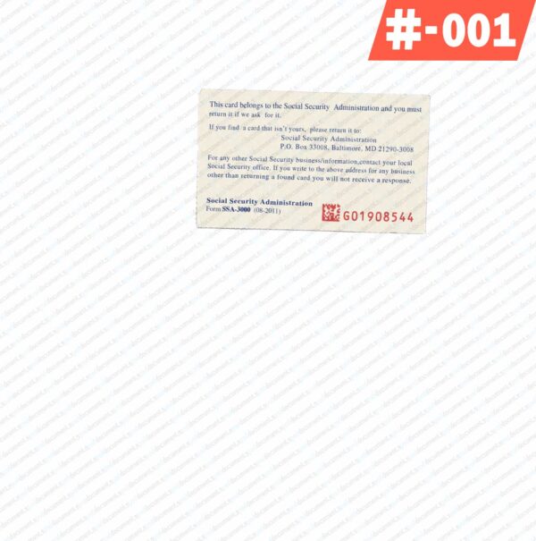Blank SSN PSD Template Download - Image 3
