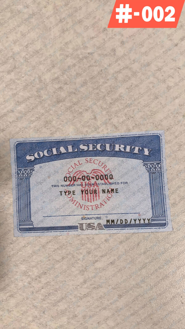 Social security template editable
