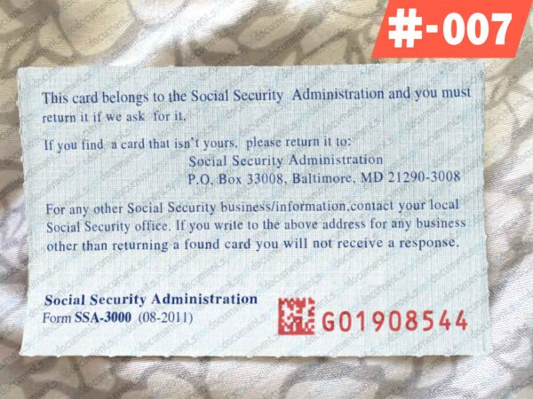 Blank Fillable Social Security Card PSD Template - Image 3