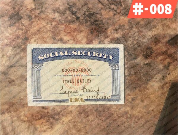 Blank Social Security Card Template Editable