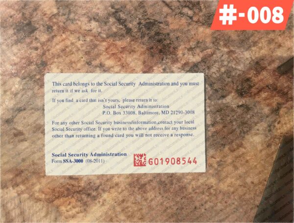 Blank Social Security Card Template Editable - Image 2
