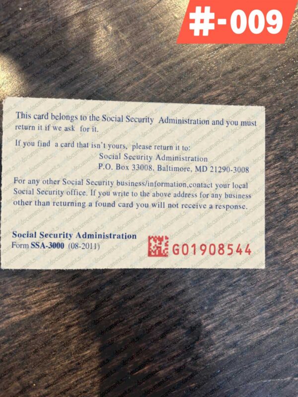 Printable Blank Social Security Card Template - Image 3