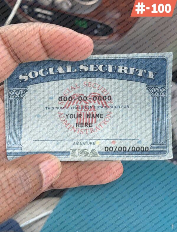 Idaho Social Security Card Template
