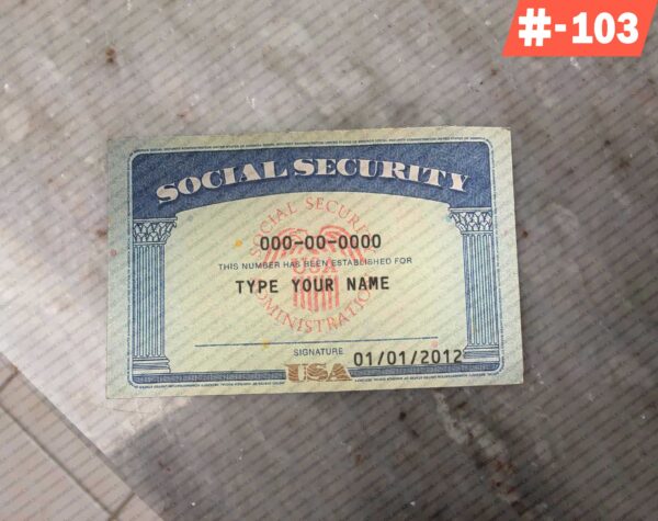 Louisiana Social Security Card Template