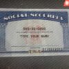 Maine Social Security Card Template