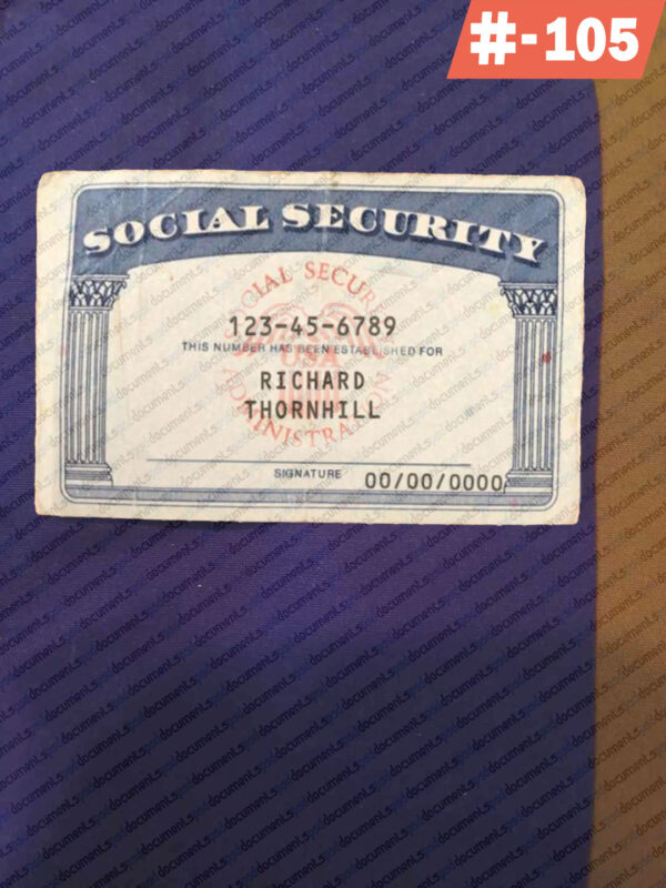 Kentucky Social Security Card Template