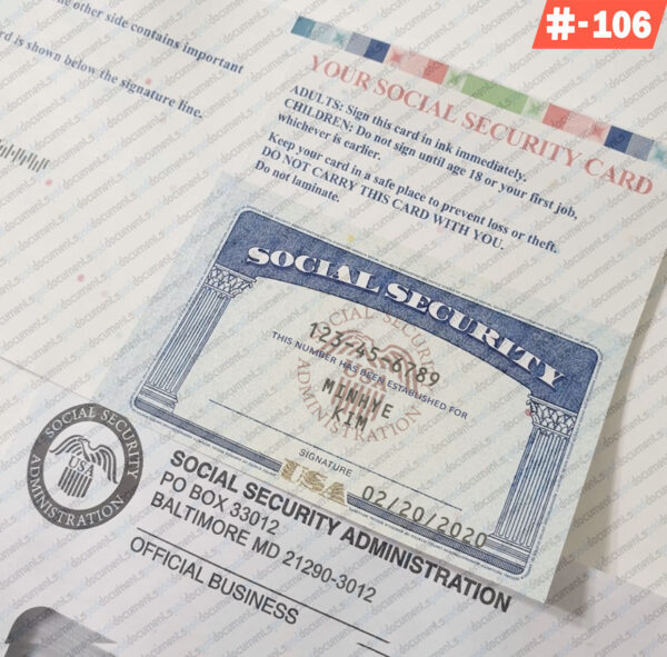 Kansas Social Security Card Template