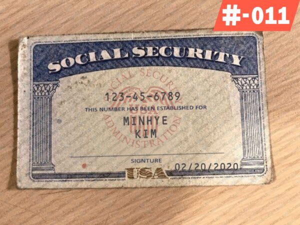Blank Social Security Card Template