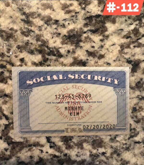 Anniston Social Security Card Template