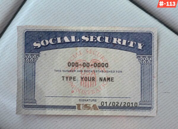 Andalusia Social Security Card Template