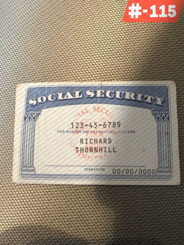 SSN Card Template