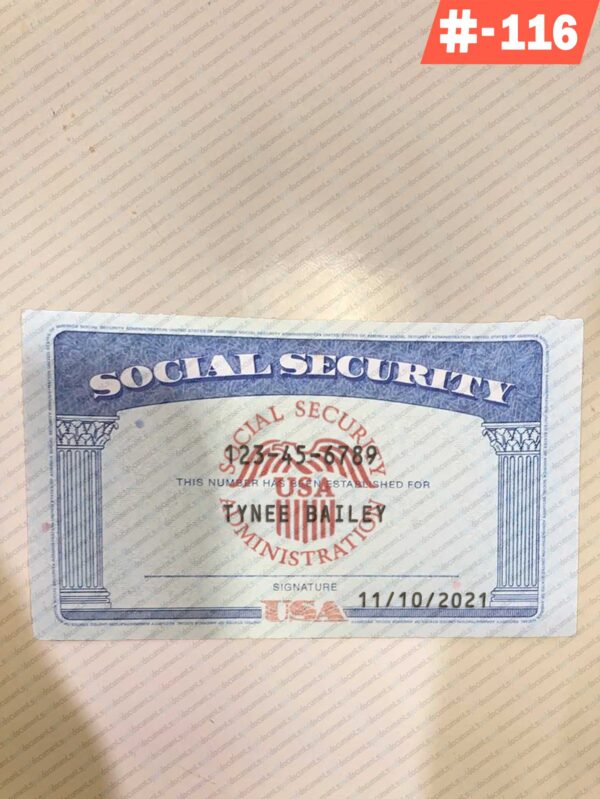 Social Security Card Template front and back PSD