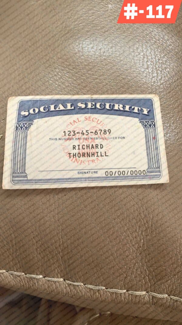 SSN Card Template PSD