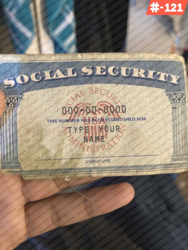 Editable Social Security Card Template Custom file
