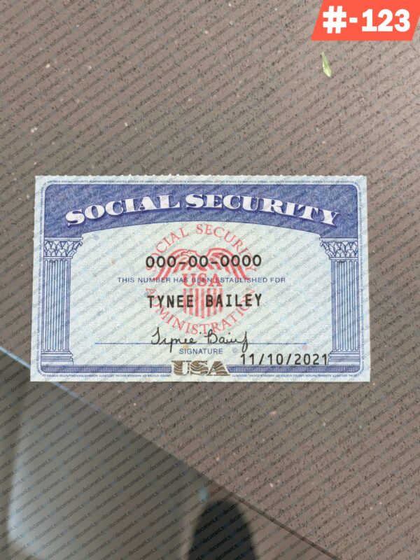 California social security card psd