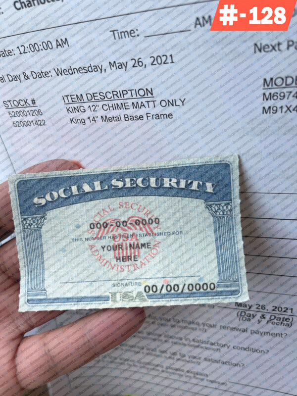 Texas social security card psd