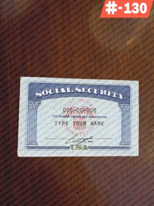 Texas social security card