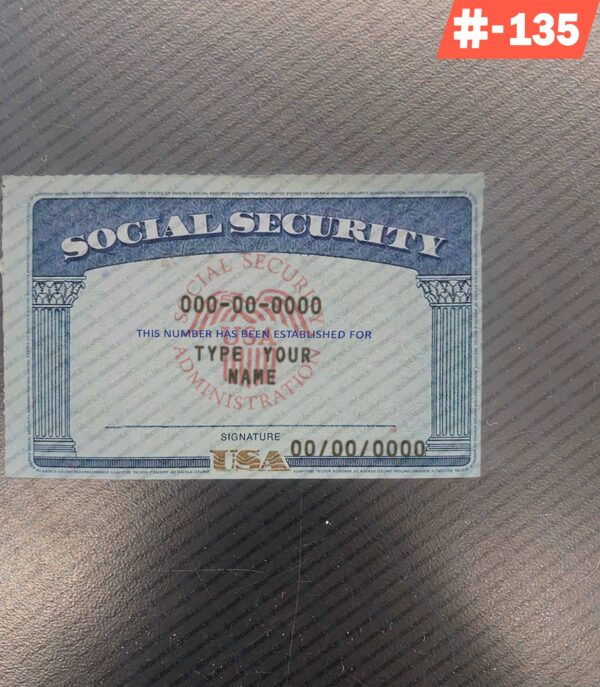 Florida social security card psd