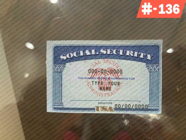 Florida editable social security card template
