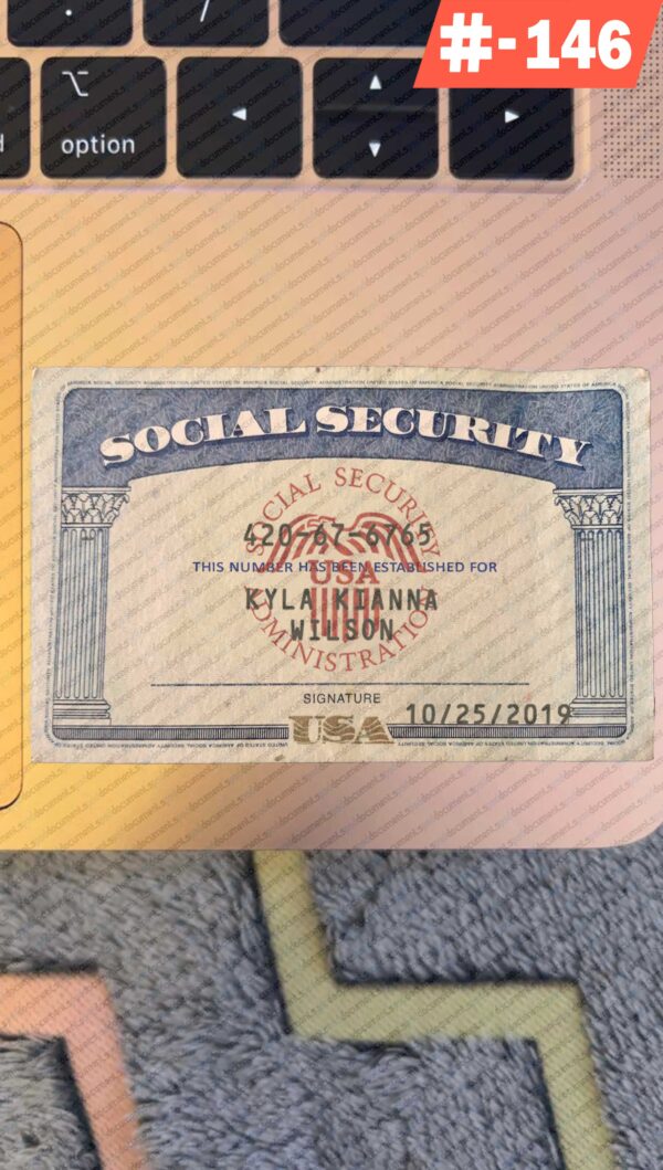 Pennsylvania editable social security card template