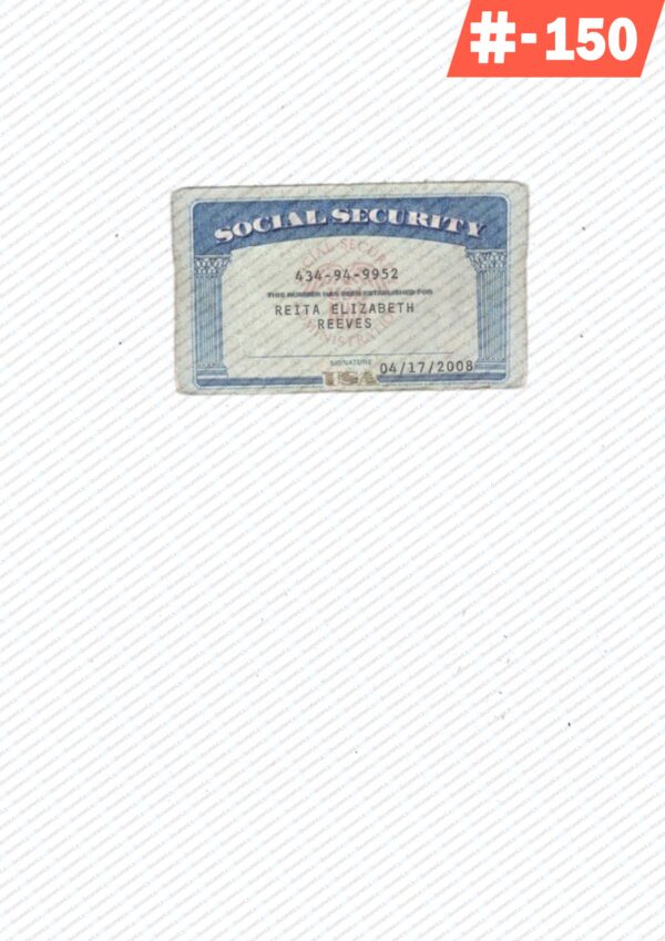 Illinois social security card Template psd