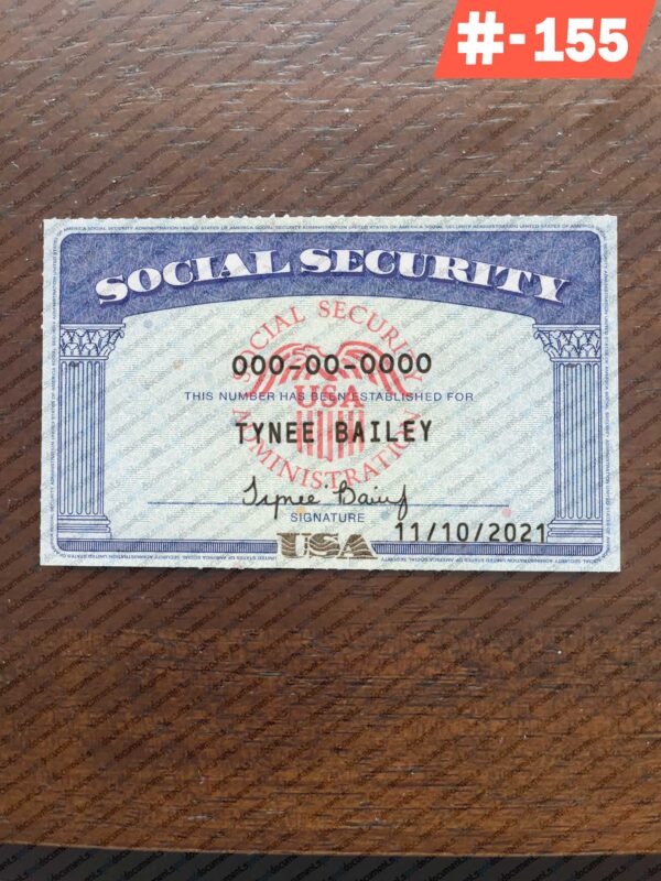 SSN Card Template Download