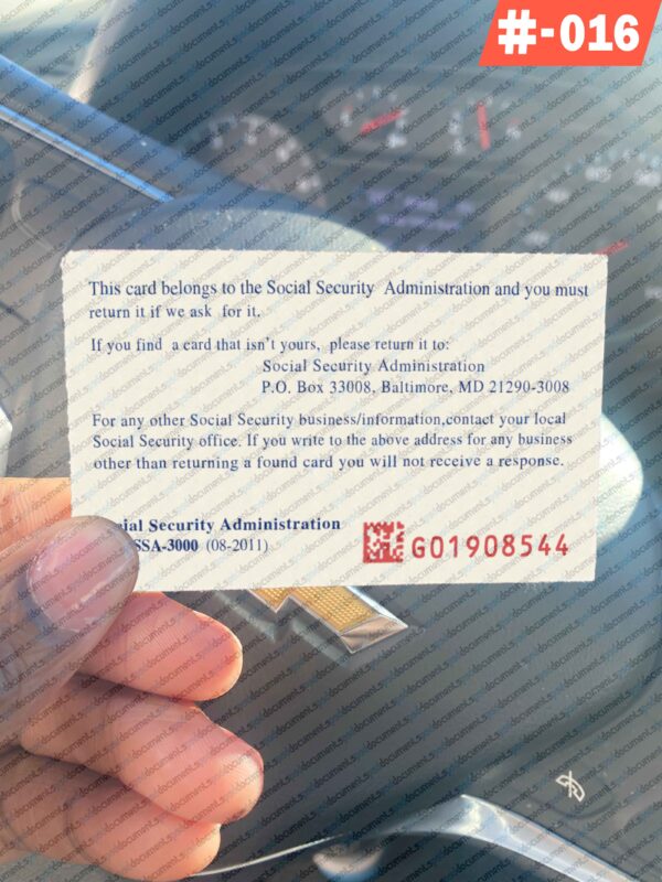 Blank Social Security Card - Image 3