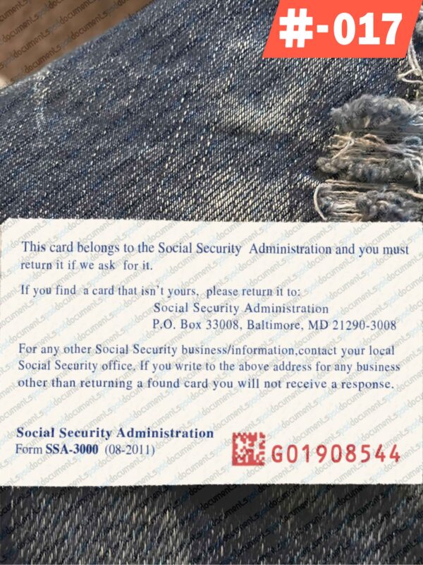Editable SSN Template front back side - Image 3