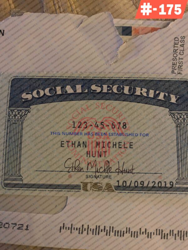 Illinois editable social security card template