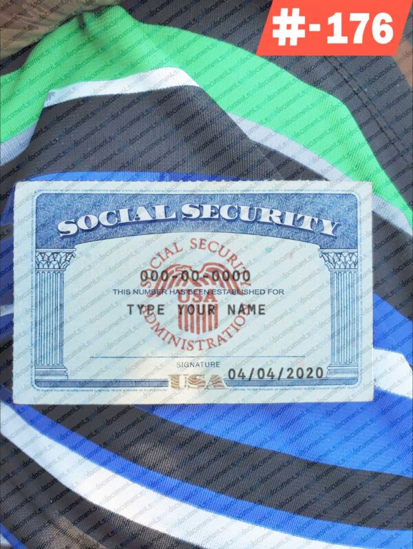 Ohio social security card psd