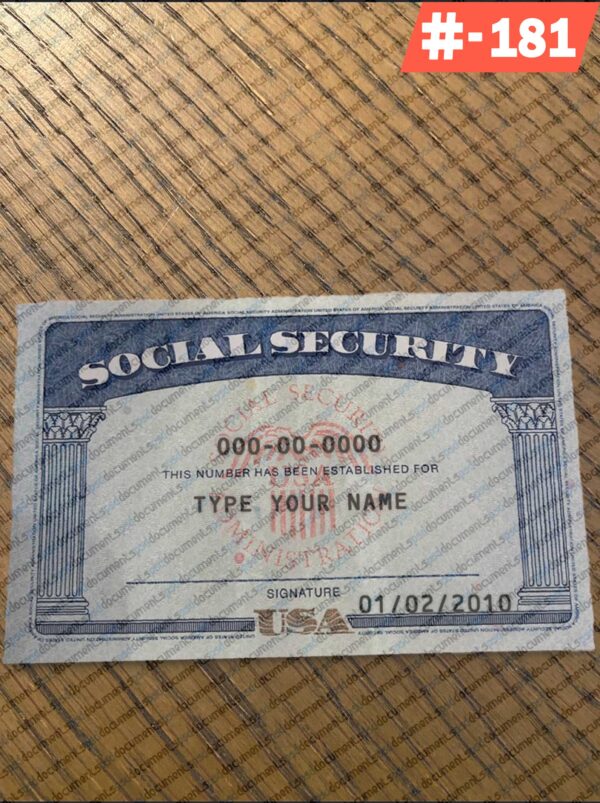 Georgia social security template