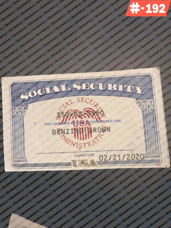 Michigan social security card