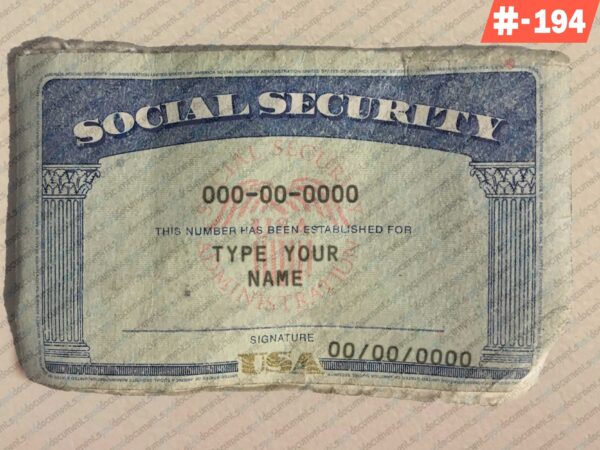 Michigan social security card template download