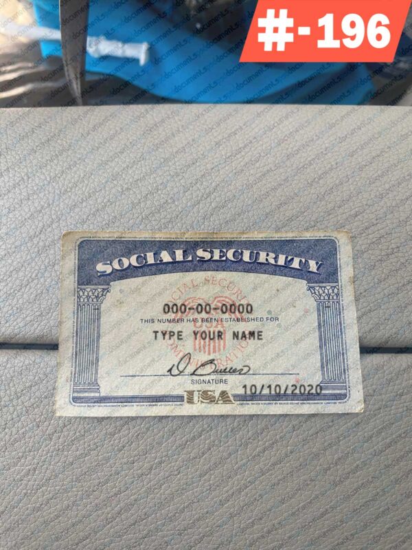 New Jersey social security template