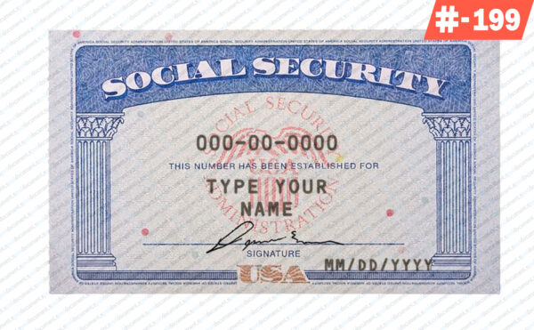 New Jersey social security card template download