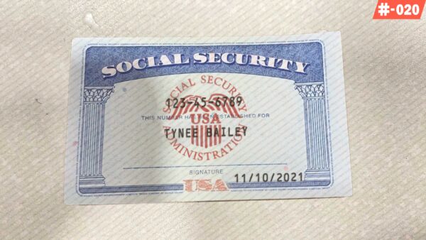 Digital social security Card PSD Template