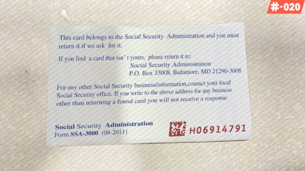 Digital social security Card PSD Template - Image 3