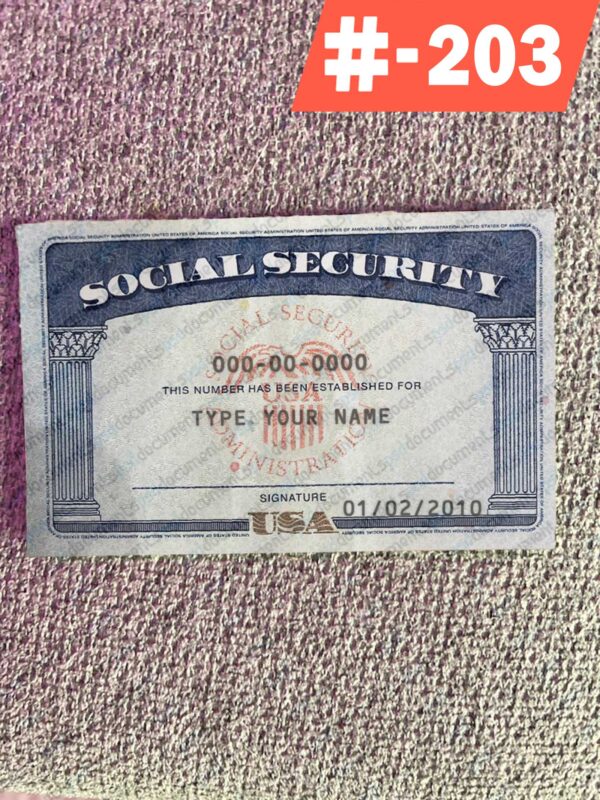 Virginia editable social security card template