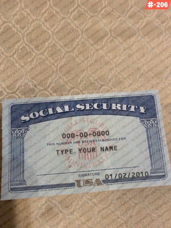 Tennessee social security card psd