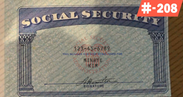 Indiana social security card psd