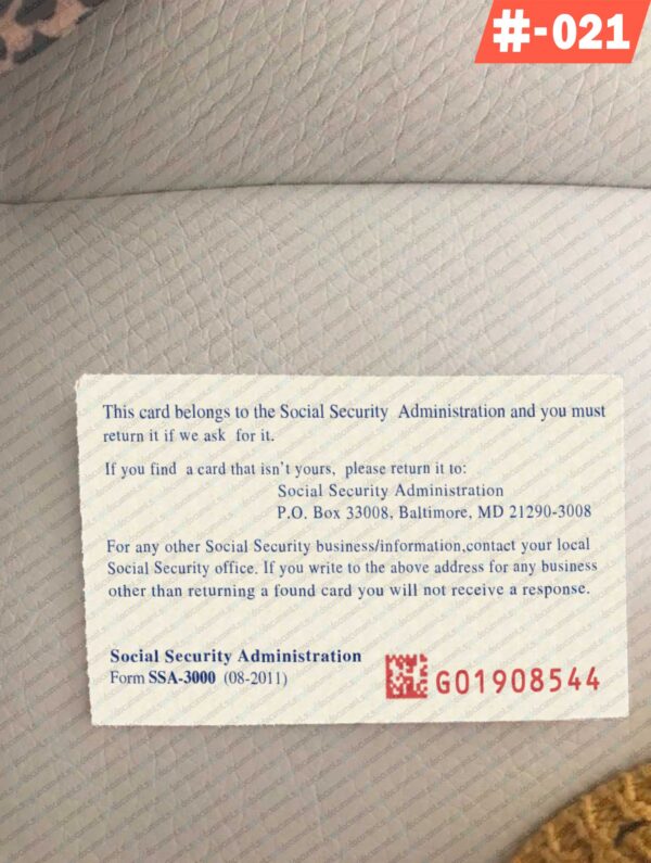 Editable SSN PSD Template front back side - Image 3