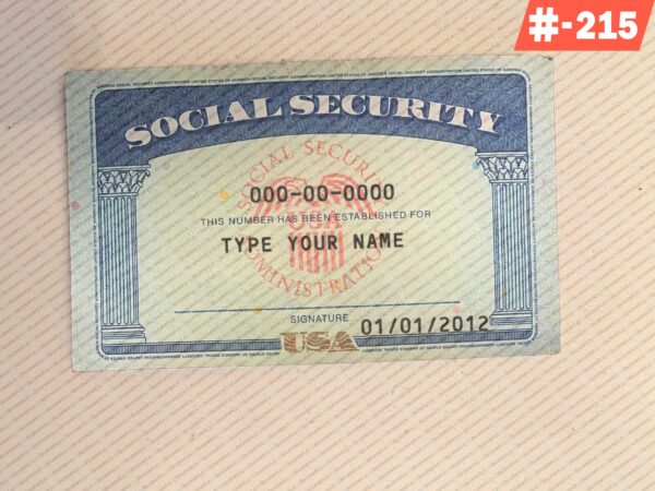 Colorado social security card template download