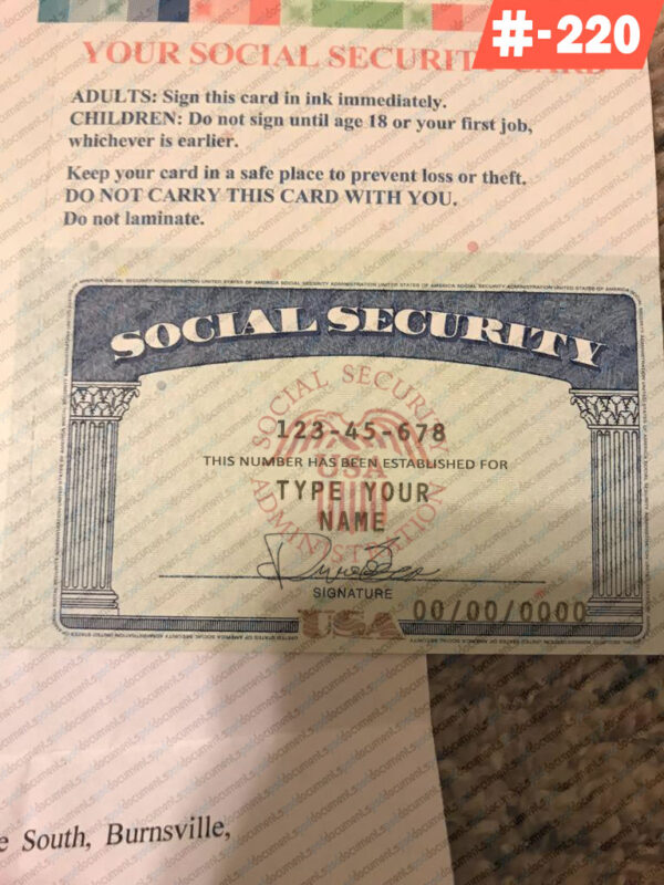 Download Social Security Card Template