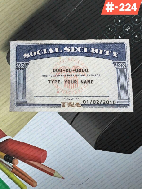Download Social Security Card PSD Template