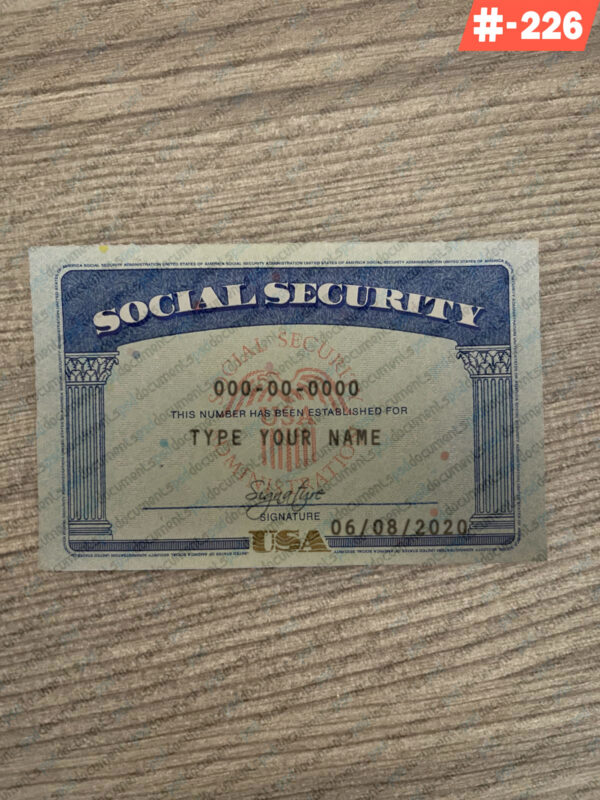 Free Download Social Security Card PSD Template