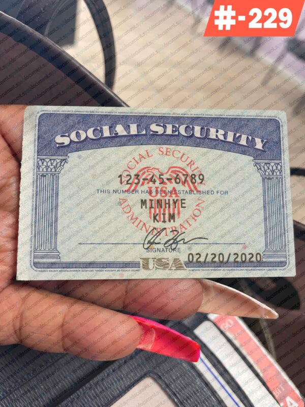 Free Download Social Security Card Template