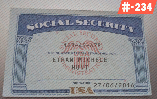 Free Download SSN Card Template PSD