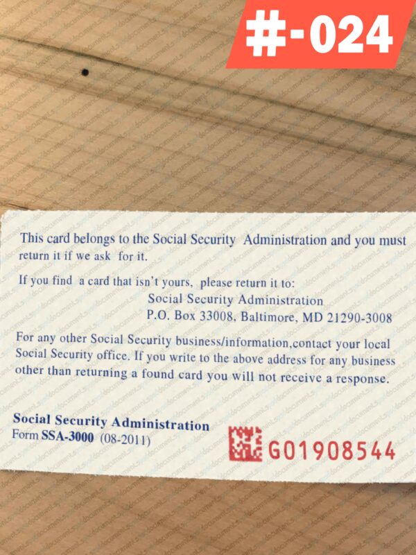 Editable SSN Card PSD back side - Image 3