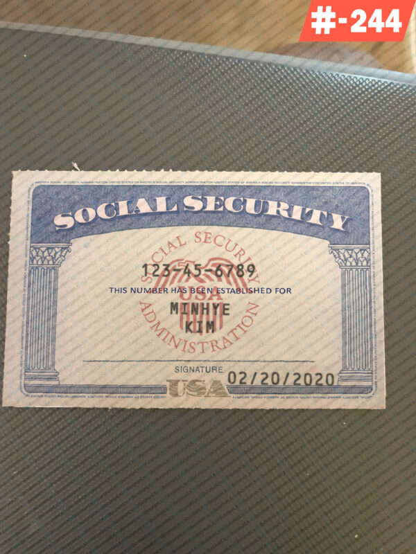 Free Download Editable SSN Card Template
